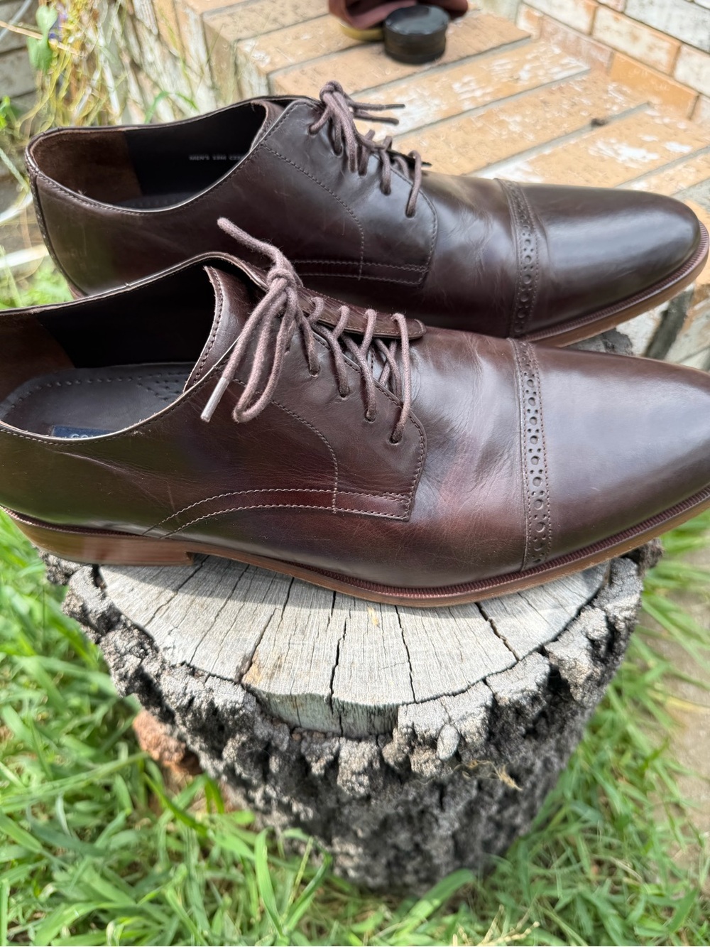 Cole Haan Jefferson Grand Brown Cap-Toe Oxford Size 13M Good Condition CLEAN - Picture 4 of 10